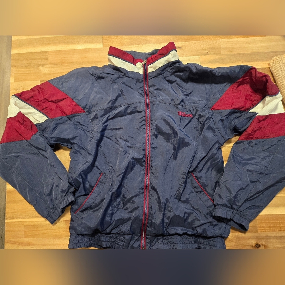 Vintage Wilson Advantage Navy Windbreaker Jacket